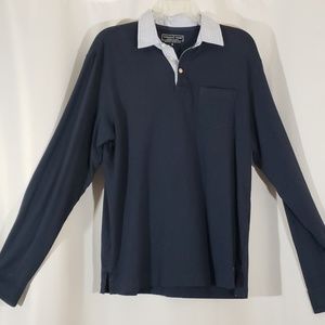 Vineyard Vines Shirt Navy Pullover Blue White Sm